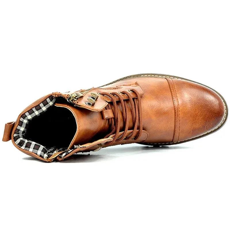 Botas hombre con cordones cuero resistente – botines cómodos estilo urbano