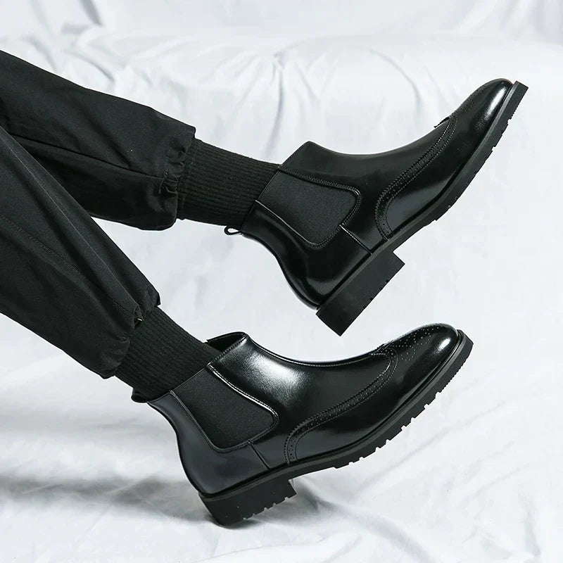 Botas Chelsea hombre sin cordones acabado refinado – botines elegantes diarios