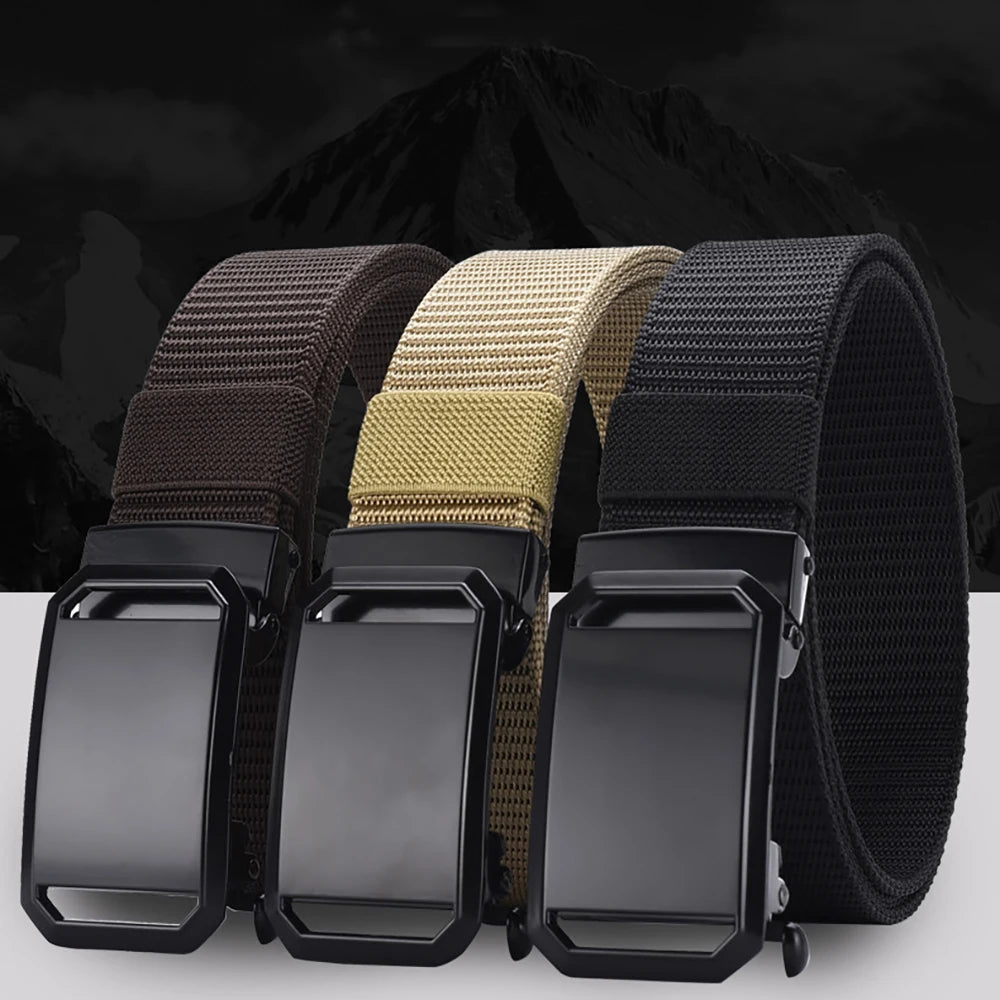 Ceinture en toile à boucle automatique pour hommes, de haute qualité, Simple, décontractée, en jean, Design à la mode, nouvelle collection