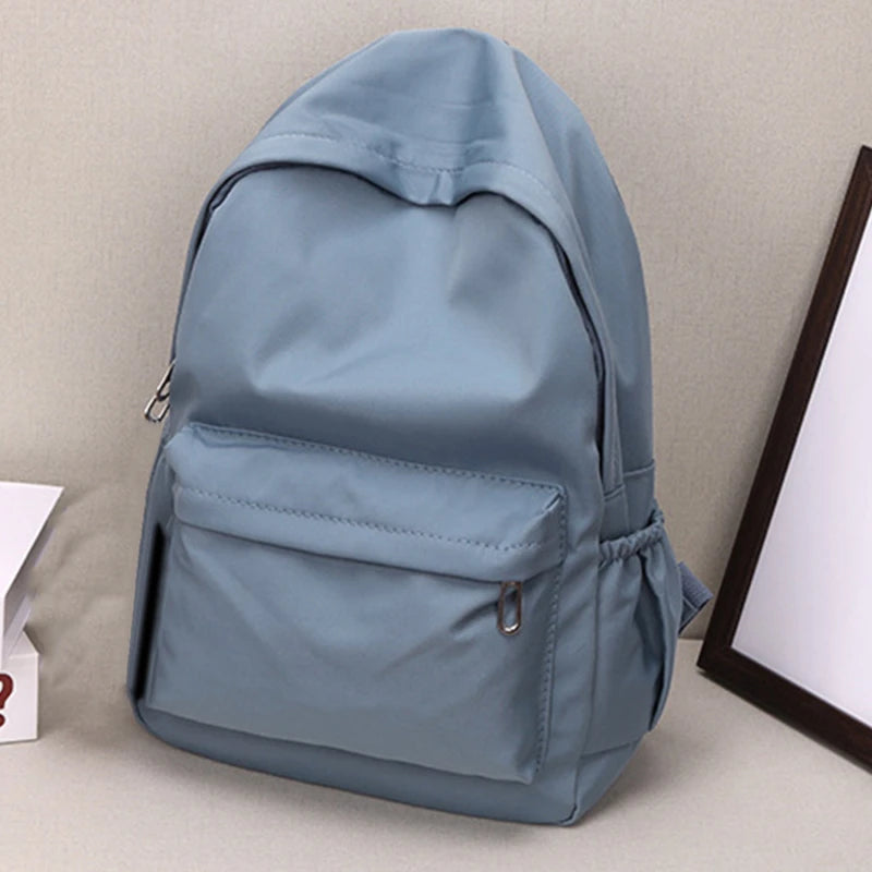 Mochila mujer escolar de nylon impermeable con gran capacidad