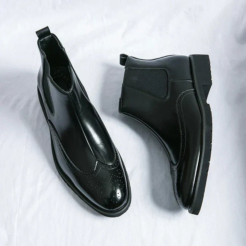 Botas Chelsea hombre sin cordones acabado refinado – botines elegantes diarios