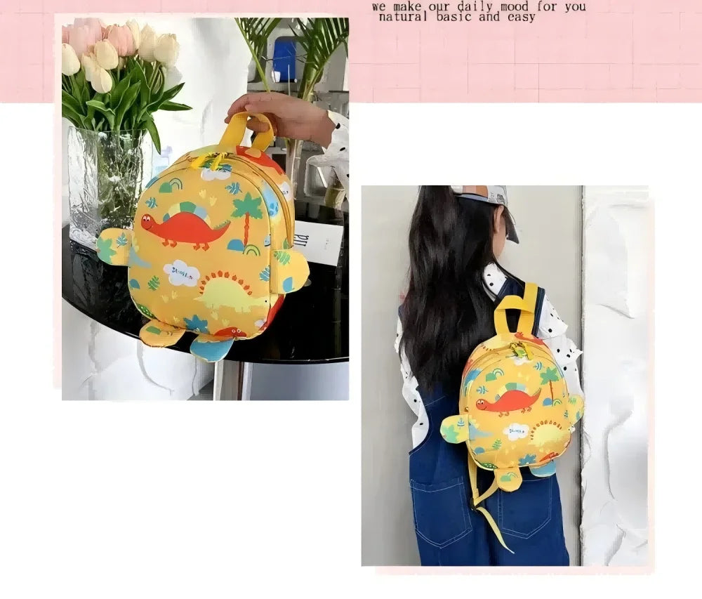 Mochila infantil dinosaurio de nylon para niños y niñas
