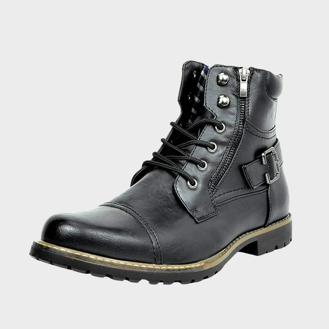 Botas hombre con cordones cuero resistente – botines cómodos estilo urbano