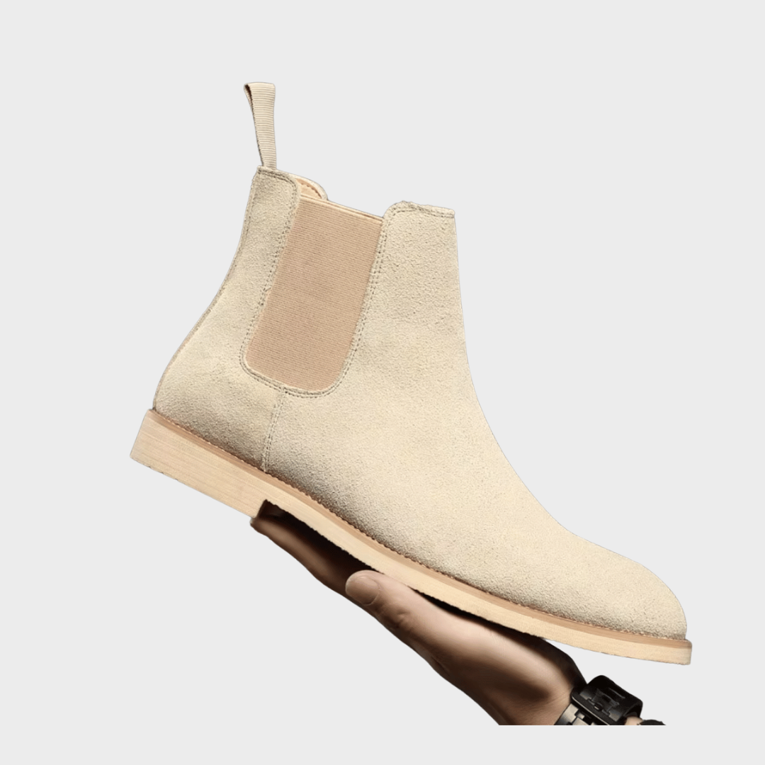 Botas Chelsea hombre ante casual elegantes sin cordones – botines cómodos tobillo