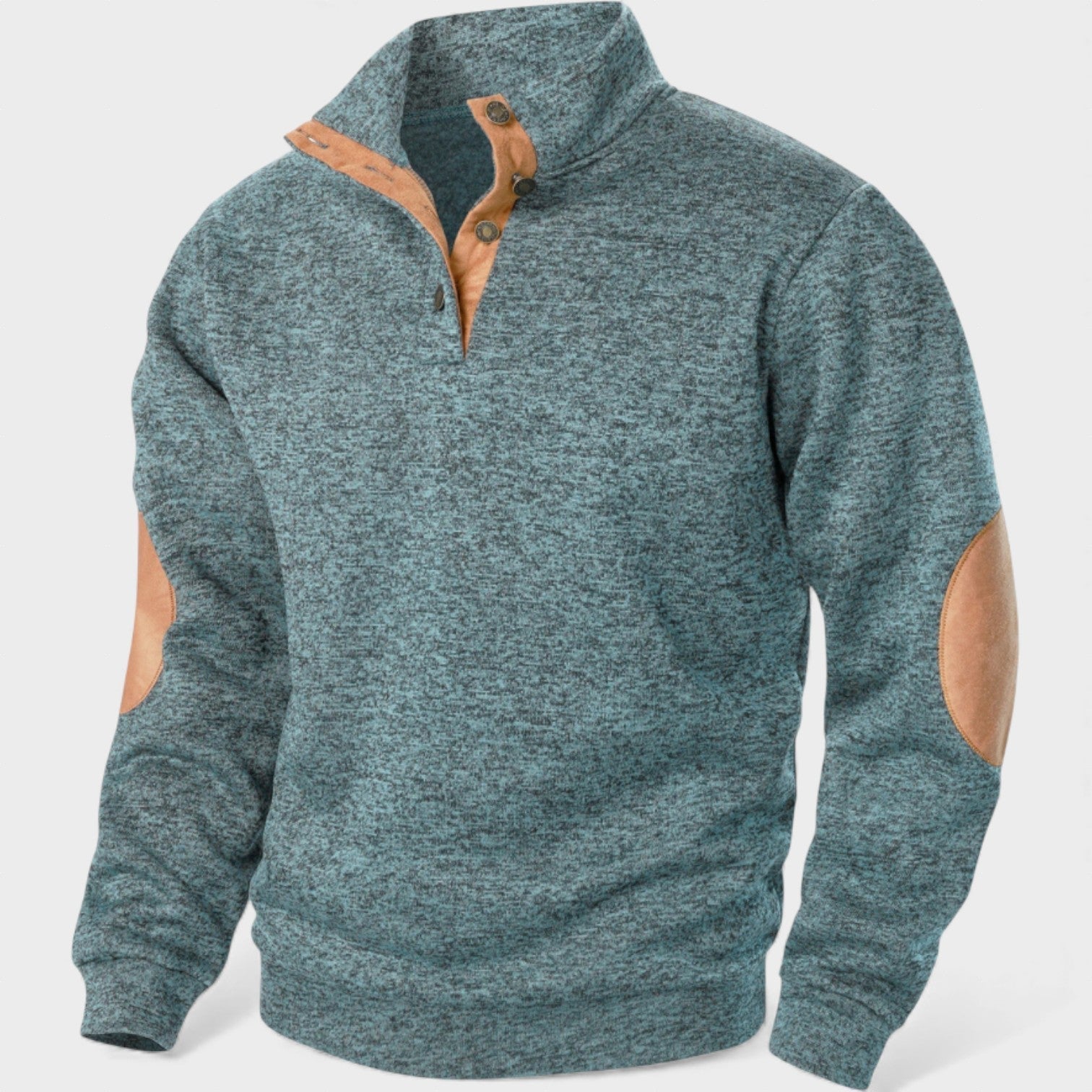 Suéter hombre cuello alto con botones – estilo clásico elegante y cómodo