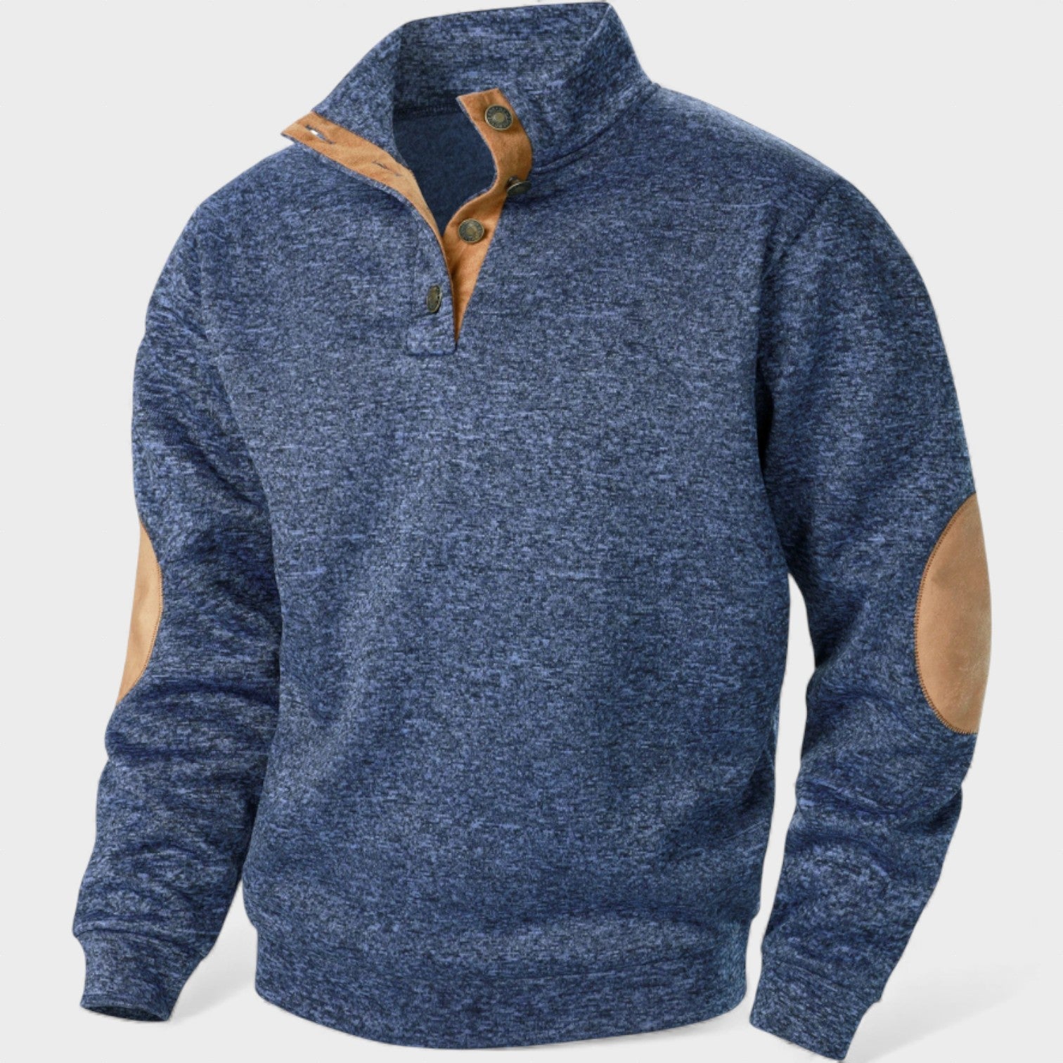 Suéter hombre cuello alto con botones – estilo clásico elegante y cómodo