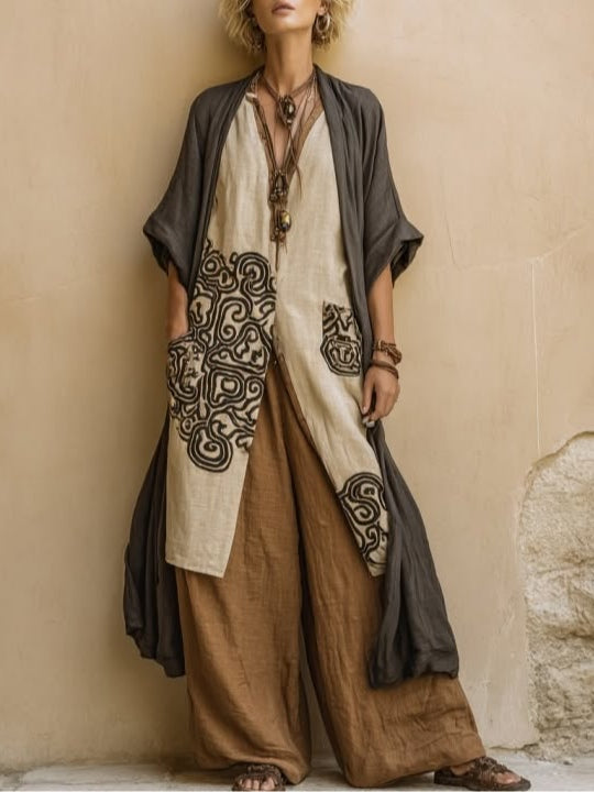 Conjunto Mujer Tres Piezas Bohemio – Estilo Relajado Vacacional