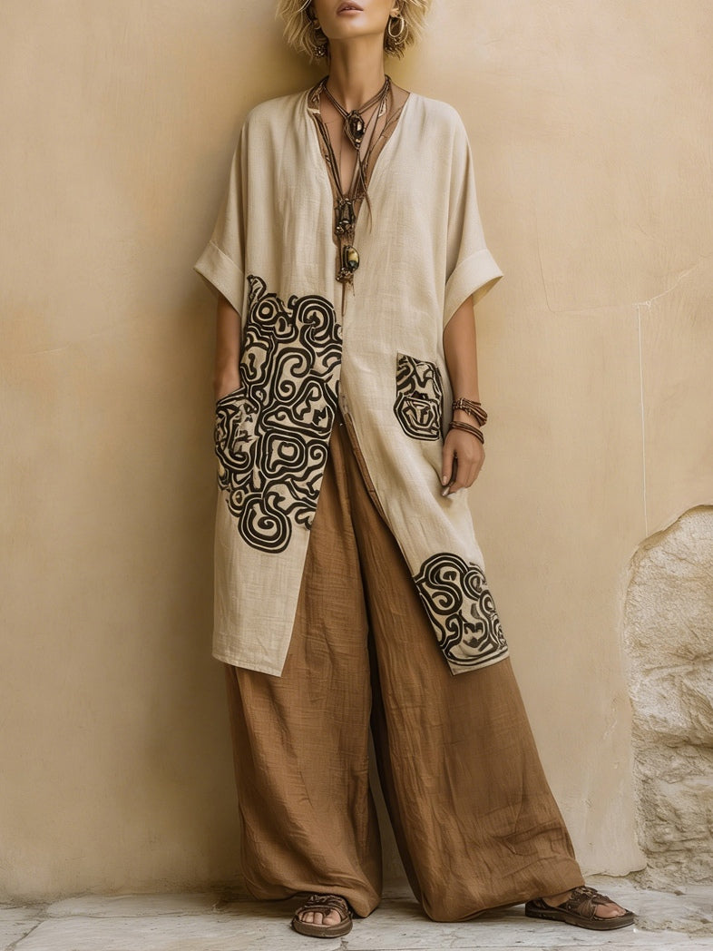 Conjunto Mujer Tres Piezas Bohemio – Estilo Relajado Vacacional