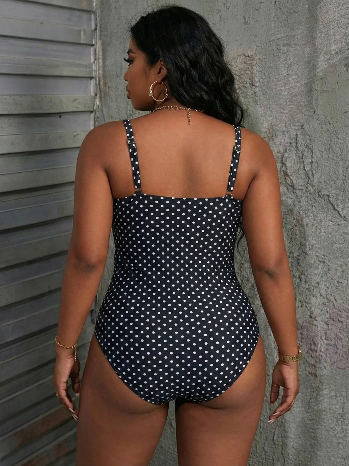 Traje de baño de una pieza para mujer con estampado de palmeras