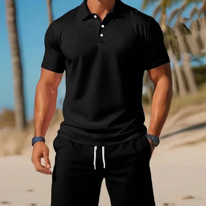 Conjunto hombre verano con polo y pantalón corto casual
