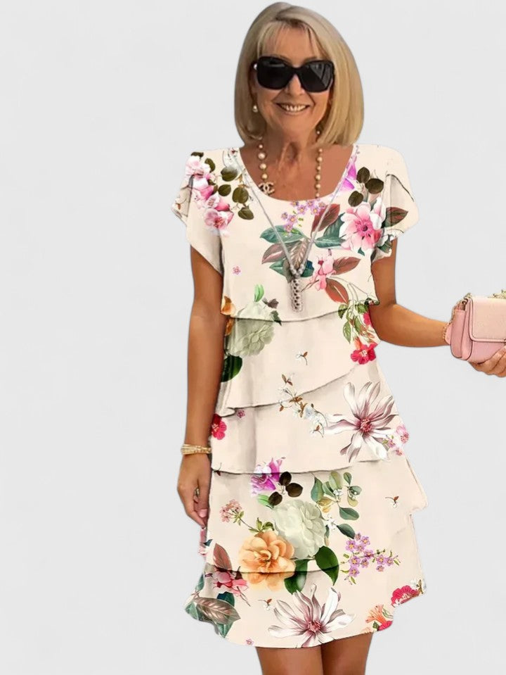 Vestido Mujer Floral Con Volantes – Diseño Elegante y Cómodo