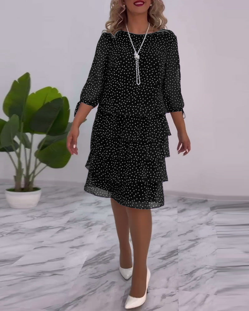 Vestido mujer con lunares y mangas abiertas