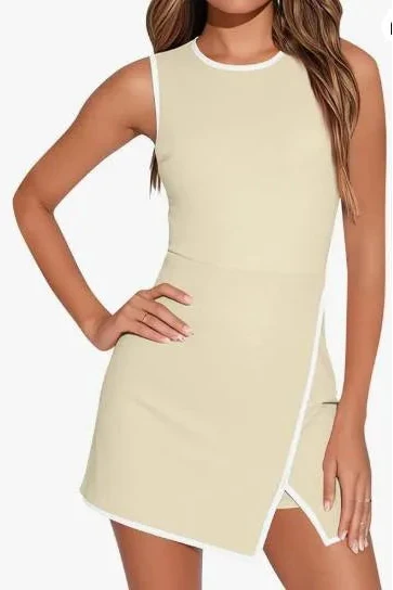 Vestido deportivo mujer sin mangas con corte A-line
