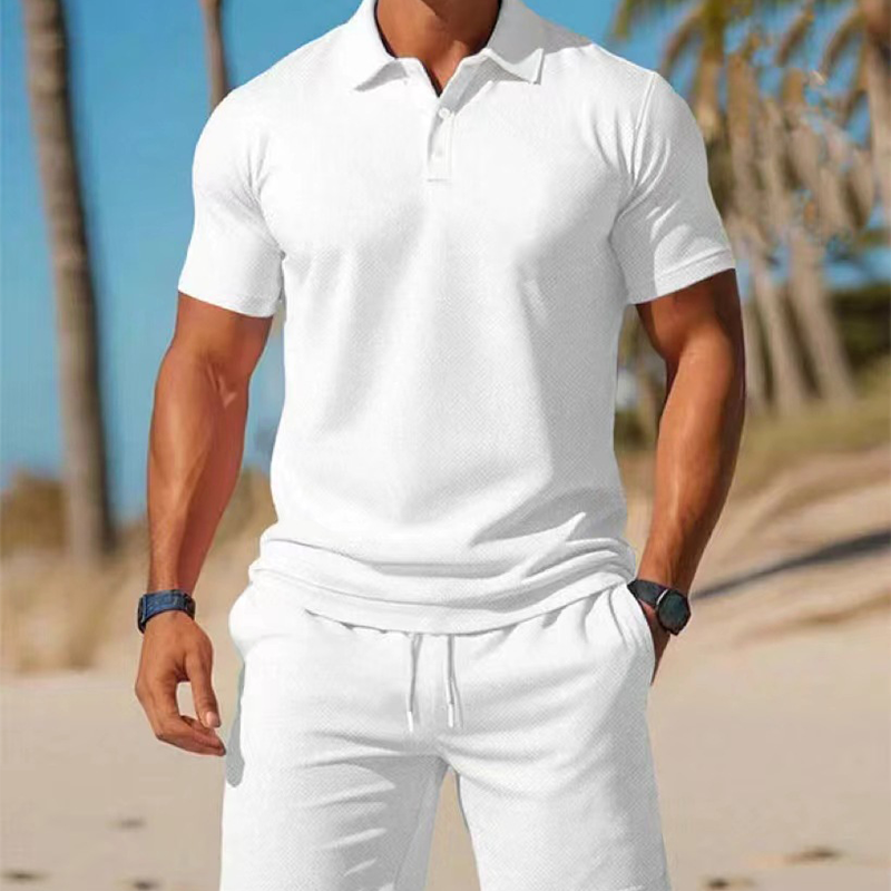 Conjunto hombre verano con polo y pantalón corto casual