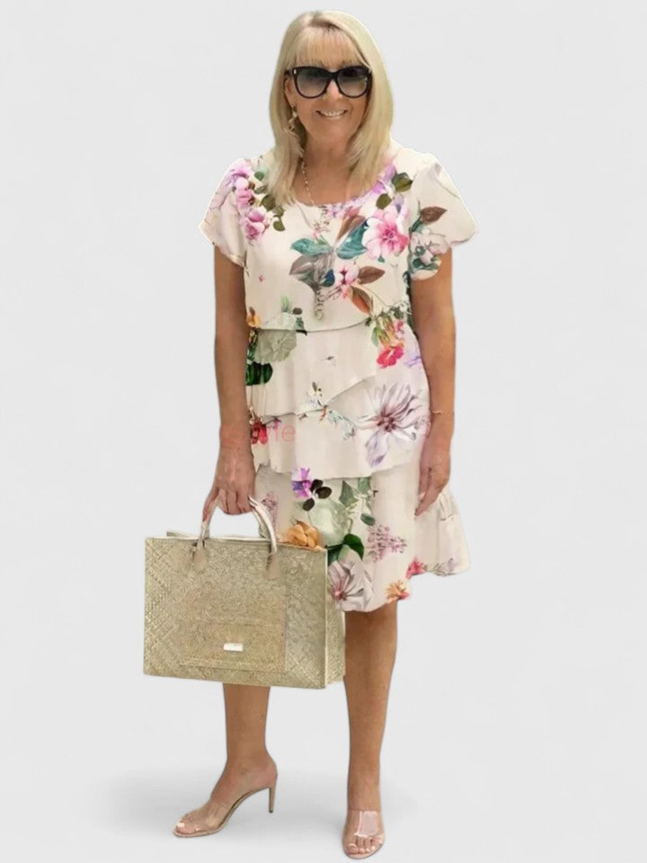 Vestido Mujer Floral Con Volantes – Diseño Elegante y Cómodo