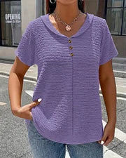 Vestido mujer algodón cuello V fluido – casual verano elegante