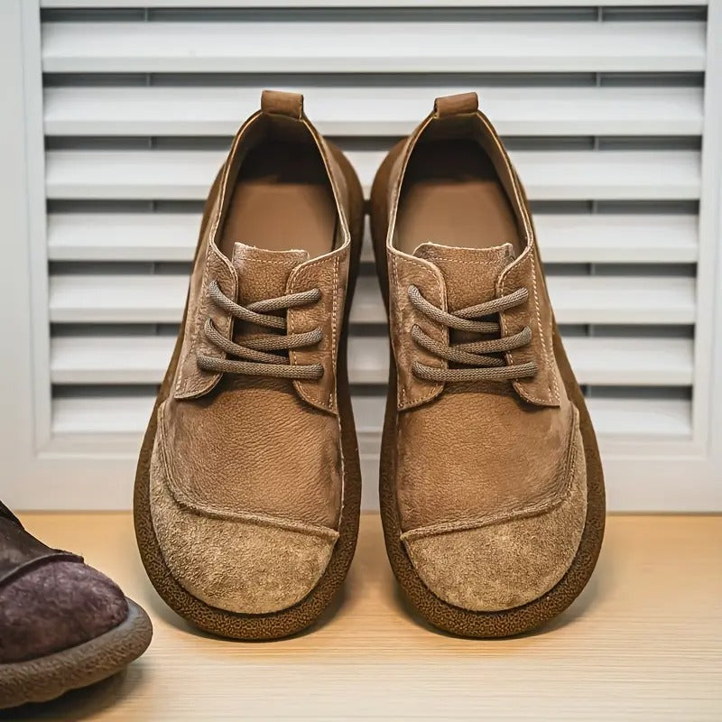 Zapatos ortopédicos hombre de cuero con suela cómoda