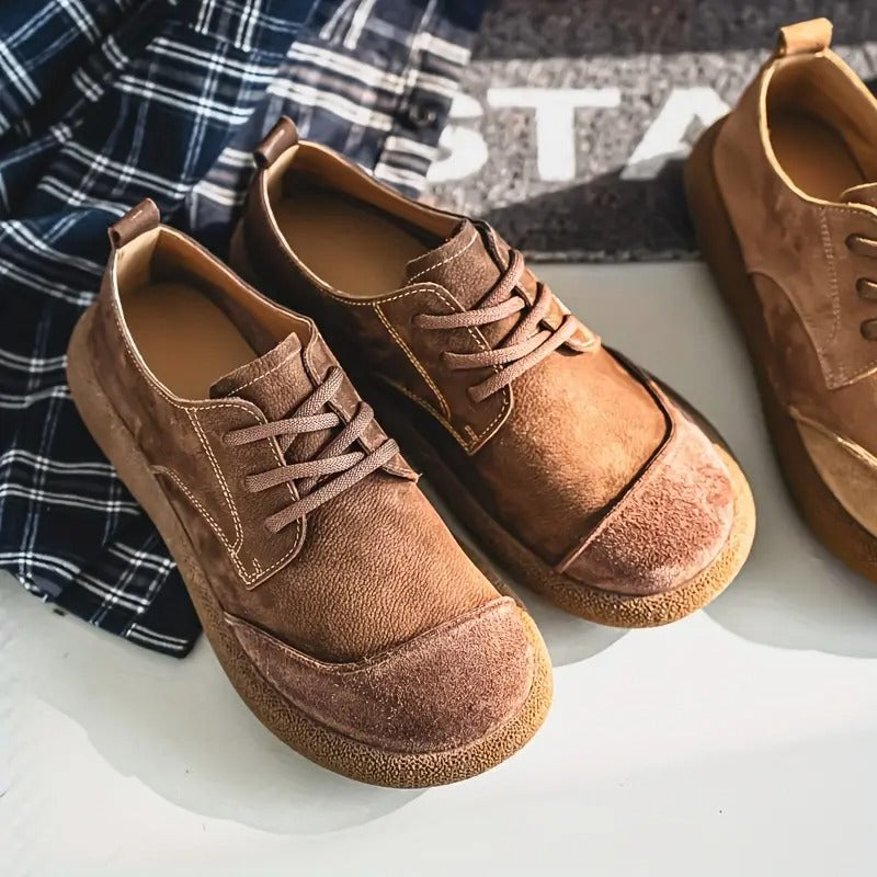 Zapatos ortopédicos hombre de cuero con suela cómoda
