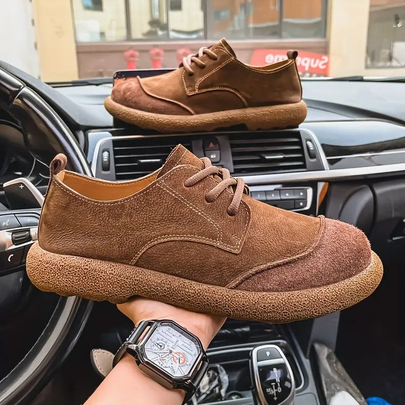 Zapatos ortopédicos hombre de cuero con suela cómoda