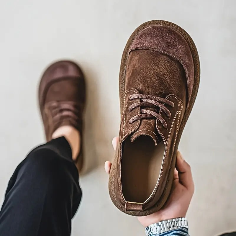 Zapatos ortopédicos hombre de cuero con suela cómoda