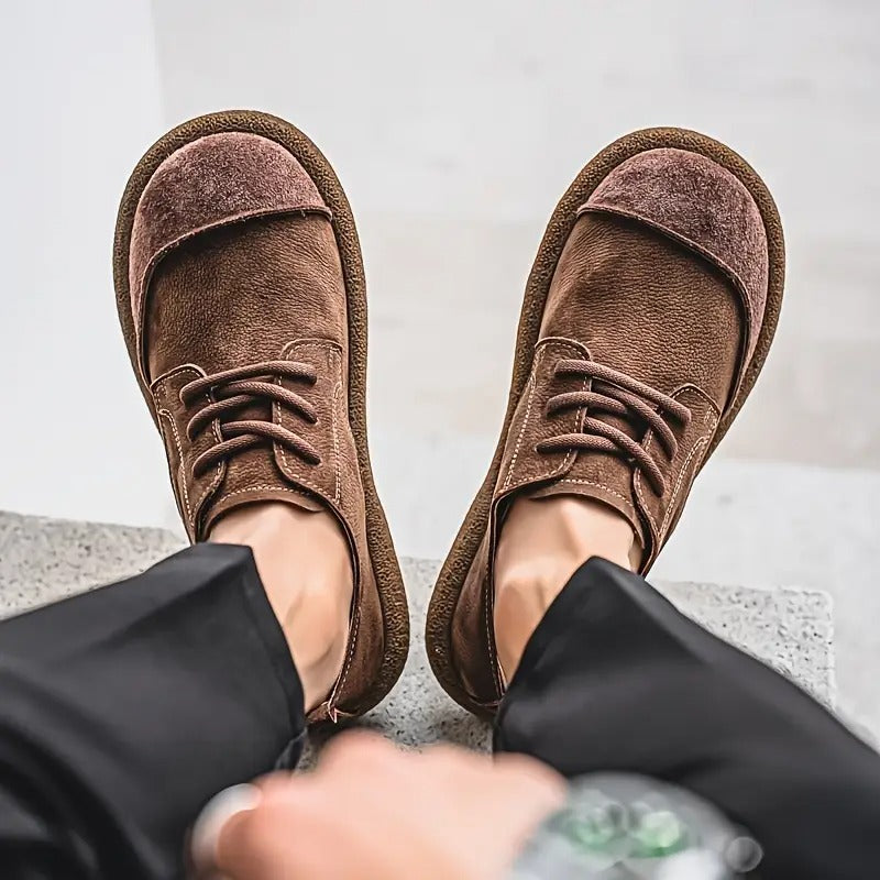 Zapatos ortopédicos hombre de cuero con suela cómoda