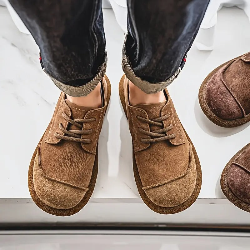 Zapatos ortopédicos hombre de cuero con suela cómoda