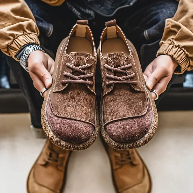 Zapatos ortopédicos hombre de cuero con suela cómoda