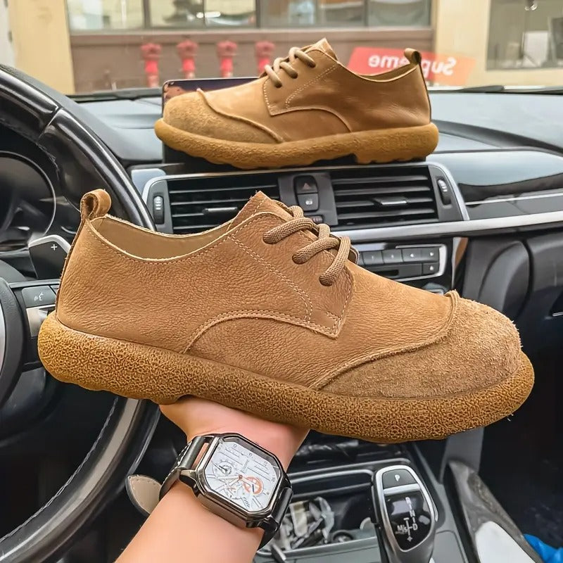 Zapatos ortopédicos hombre de cuero con suela cómoda