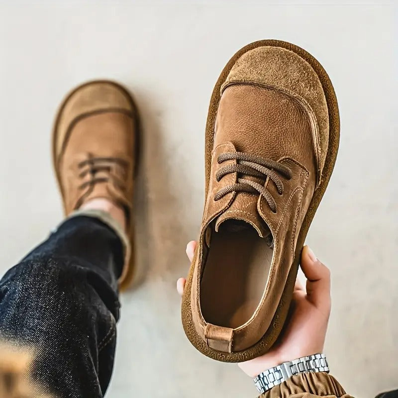 Zapatos ortopédicos hombre de cuero con suela cómoda