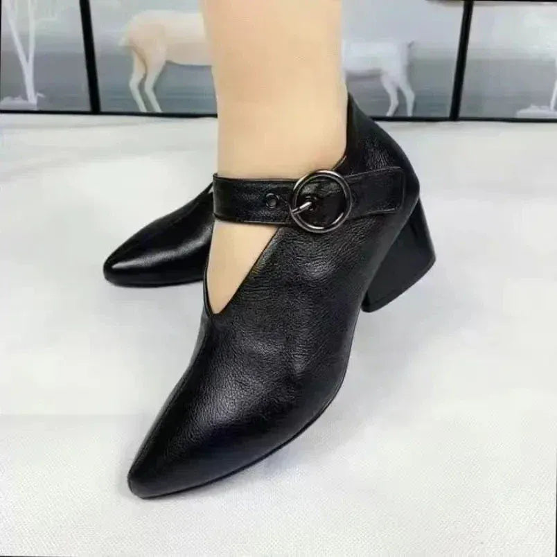 Zapatos ortopédicos mujer con correa y punta fina – estilo casual cómodo diario