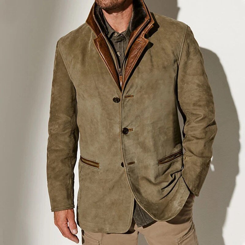 Chaqueta Cuero Hombre Vintage – Estilo Elegante Clásico y Resistente
