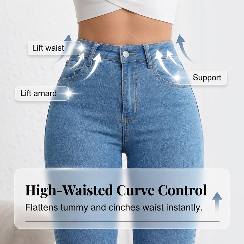 Jeans Mujer Cintura Alta Acampanados – Estilo Favorecedor y Moderno