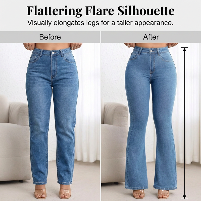 Jeans Mujer Cintura Alta Acampanados – Estilo Favorecedor y Moderno