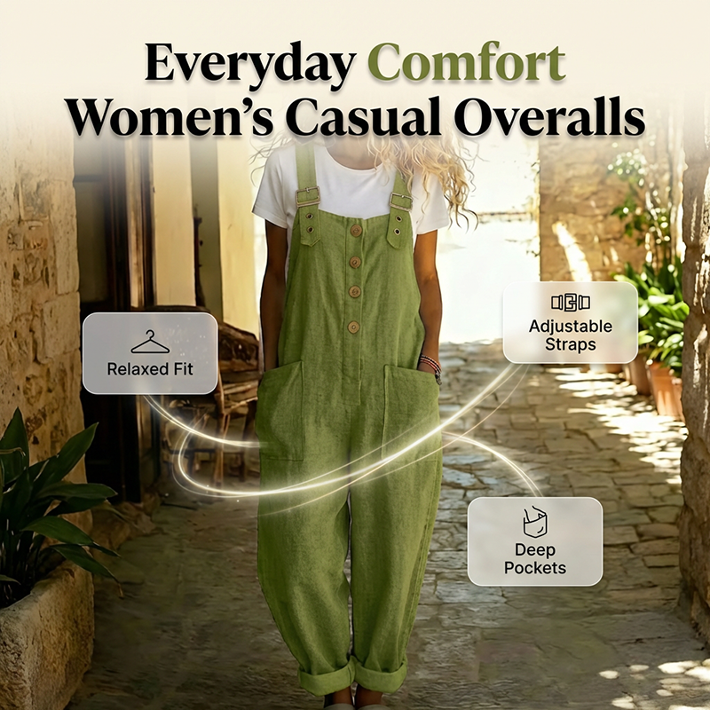 Overall mujer amplio con tirantes ajustables – casual cómodo verano