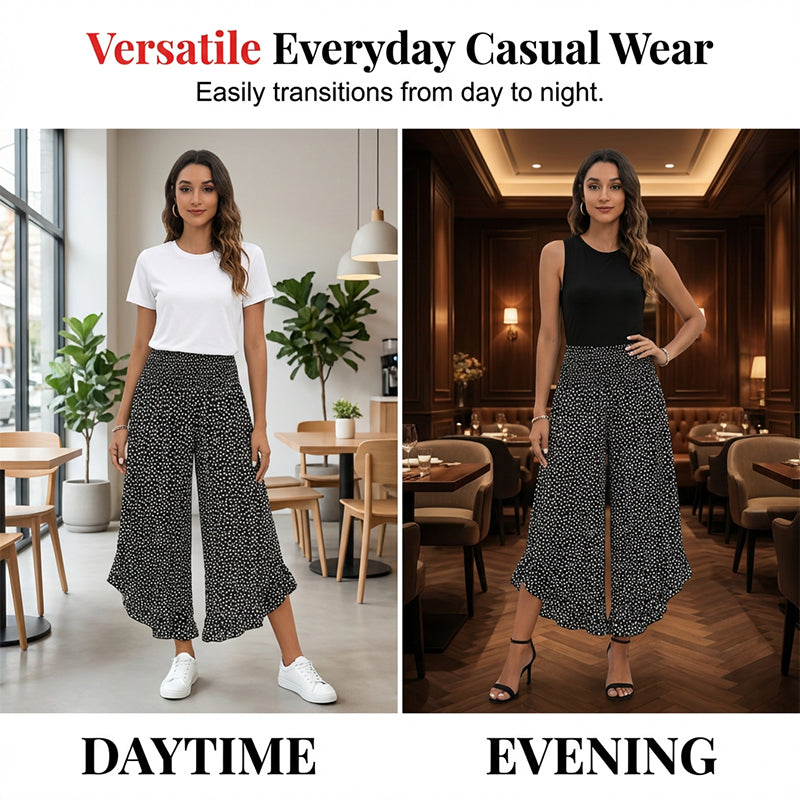 Pantalones Mujer Fluidos Cintura Alta – Estilo Elegante y Cómodo