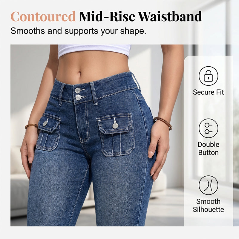 Pantalones Capri Denim Mujer Ajustados – Estilo Cómodo y Moldeador