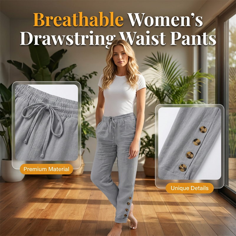 Pantalón ligero para dama con cintura ajustable