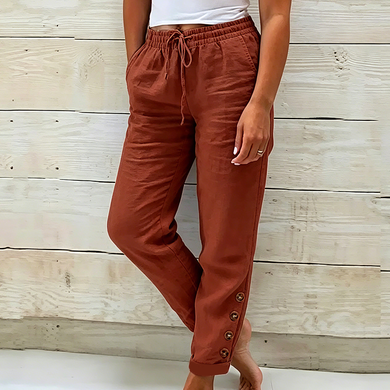 Pantalón ligero para dama con cintura ajustable