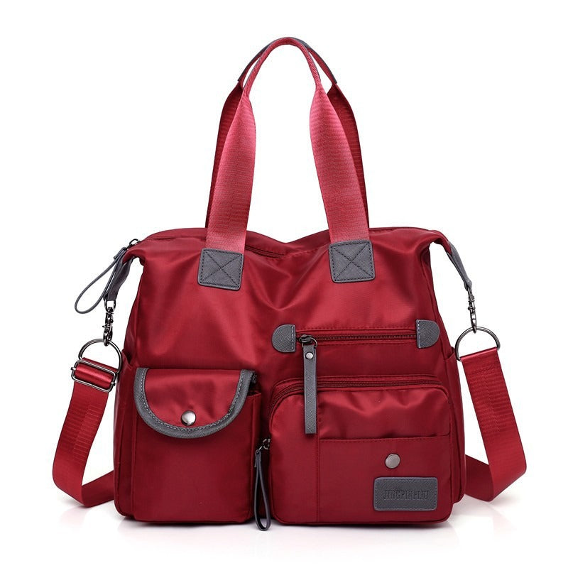 Gran bolso tote impermeable de nylon para mujer