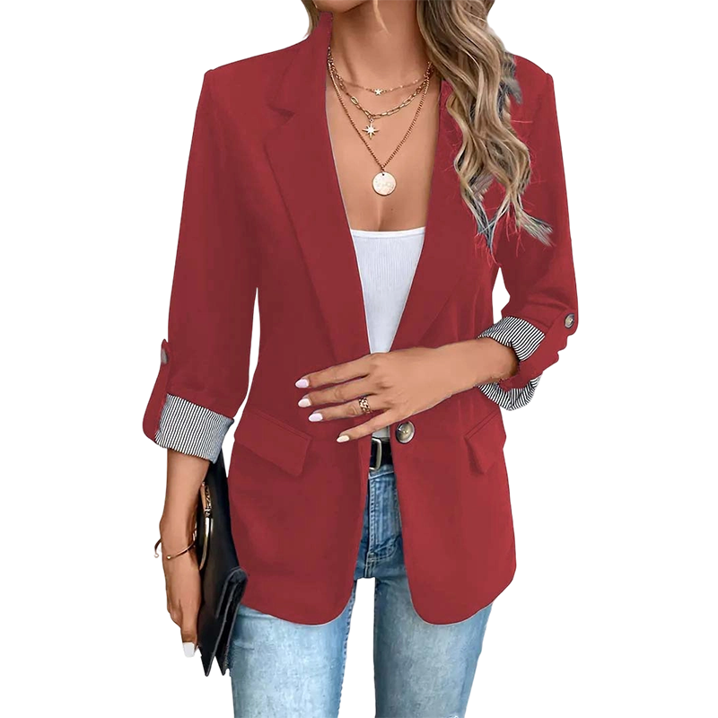 Blazer ligero mujer con solapa y corte estructurado