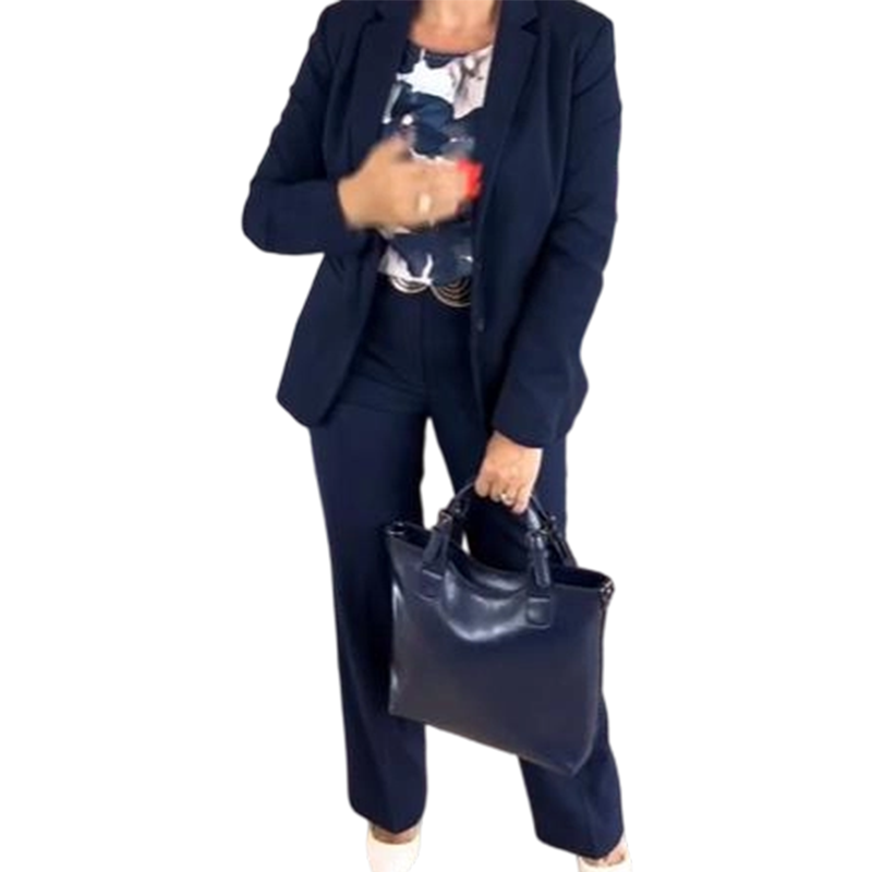 Conjunto de mujer de tres piezas con blazer y pantalón elegante