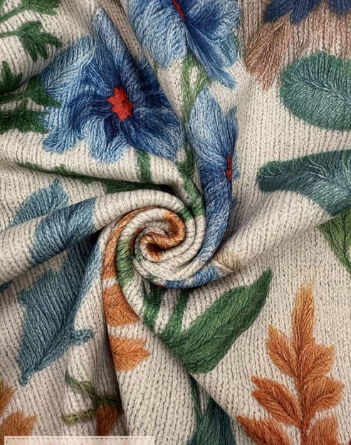 Cárdigan floral para mujer con cremallera y mangas largas