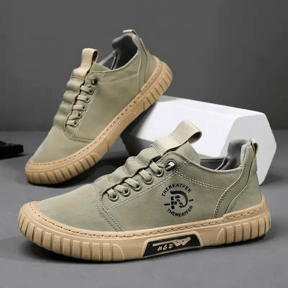 Zapatillas de hombre casuales ligeras con suela gruesa