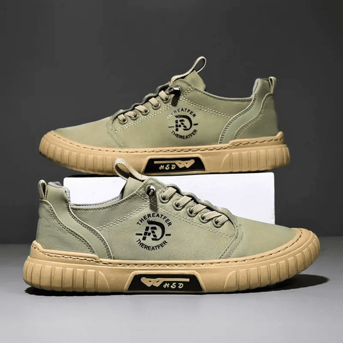 Zapatillas de hombre casuales ligeras con suela gruesa