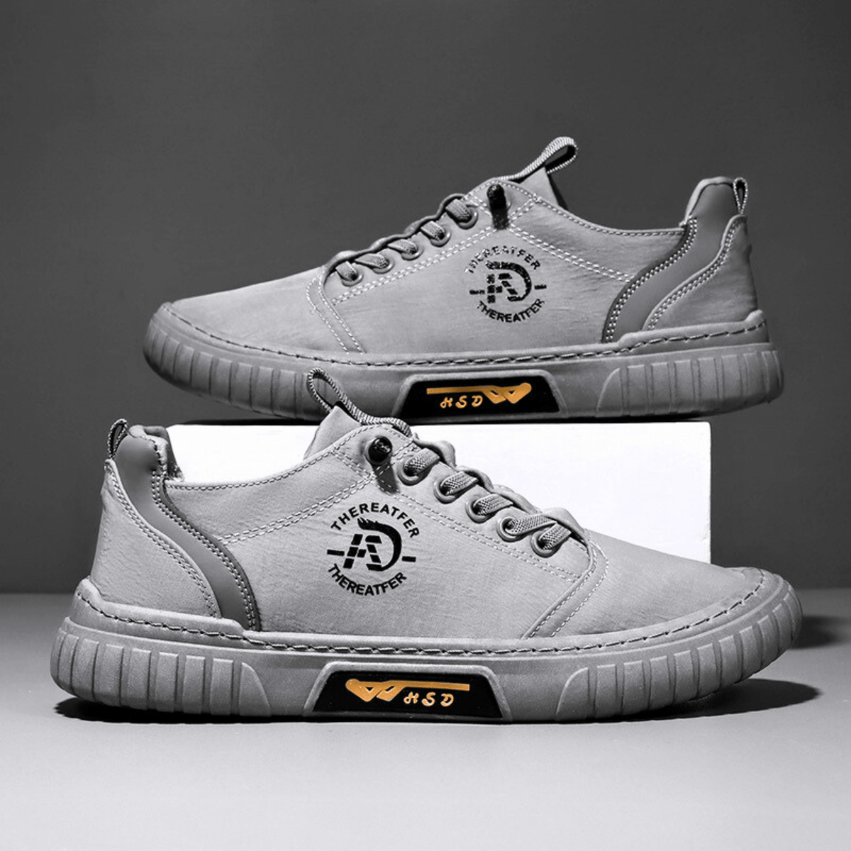 Zapatillas de hombre casuales ligeras con suela gruesa