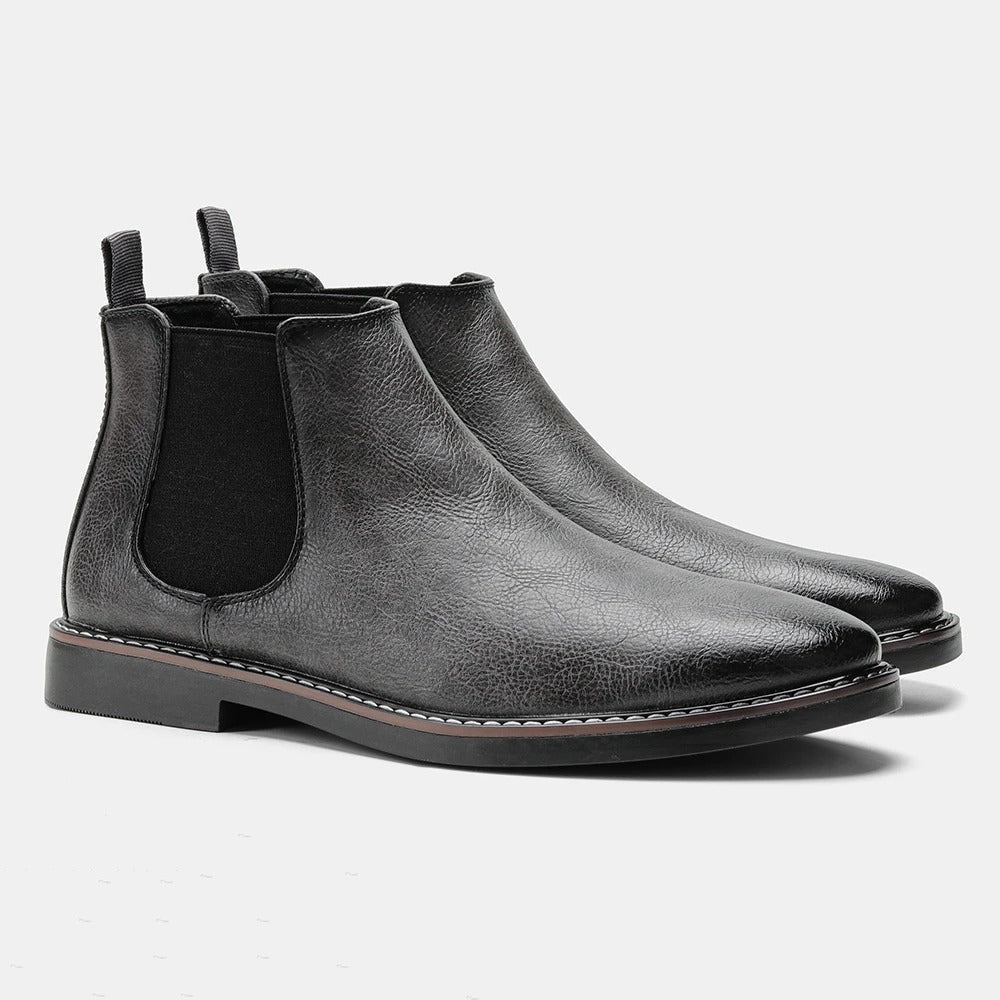 Botas Chelsea hombre elegantes sin cordones – botines cuero clásico versátil