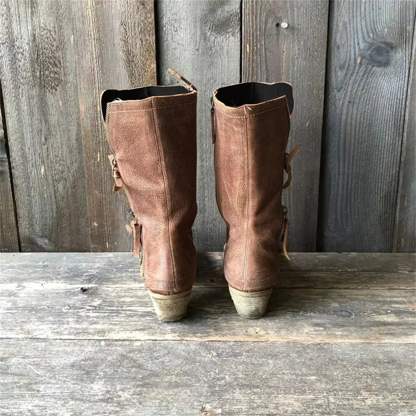 Botas mujer hasta la pantorrilla con tacón bajo – estilo elegante otoño