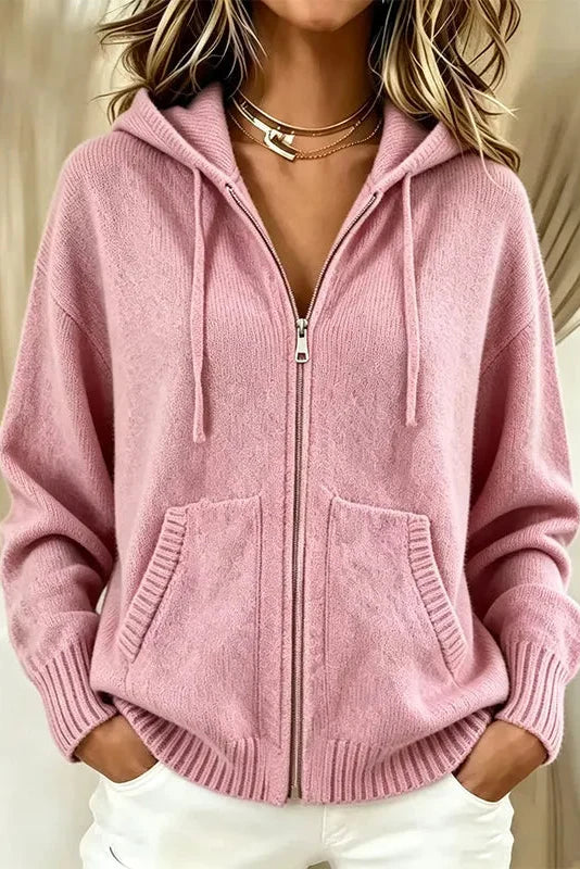 Cárdigan de mujer con capucha y cremallera para looks casuales