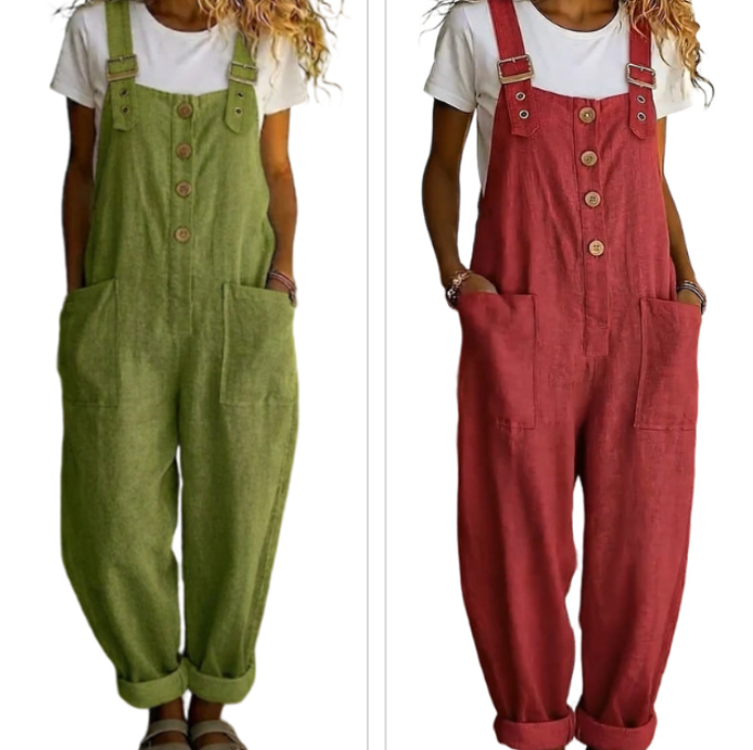 Overall mujer amplio con tirantes ajustables – casual cómodo verano