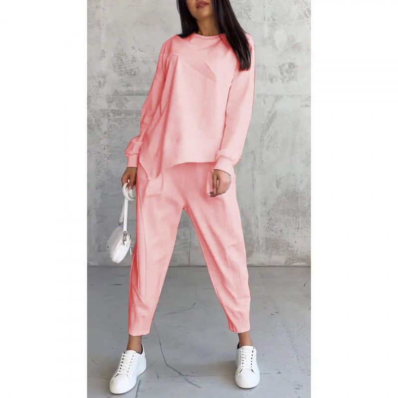 Conjunto mujer con sudadera asimétrica y pantalón cómodo